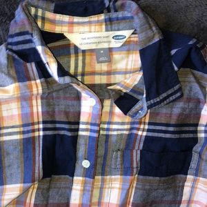 Old Navy plaid boyfriend shirt